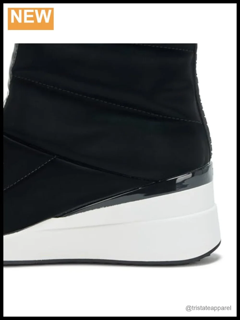 Zip Up Wedge Bootie Fashion Sneaker with Rubber Sole